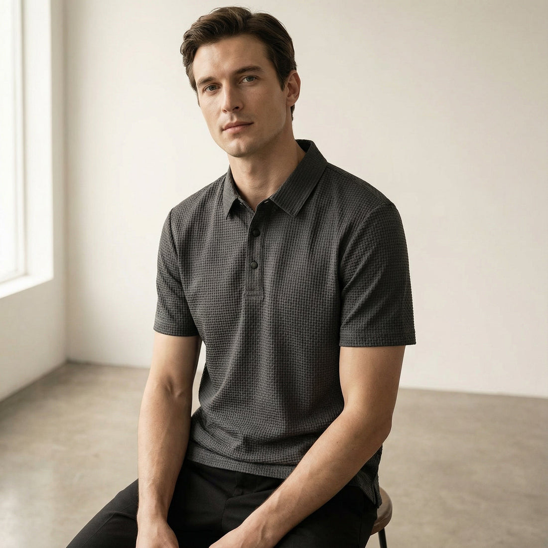 Milano — Men's Ultra-Comfortable Textured Polo