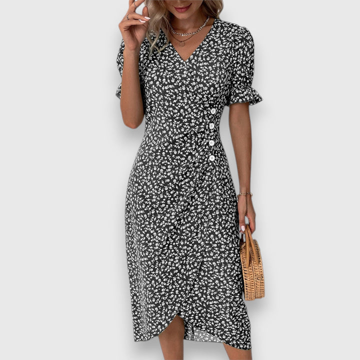 Women's Elegant Floral Dress - Timeless Charm for Any Occasion