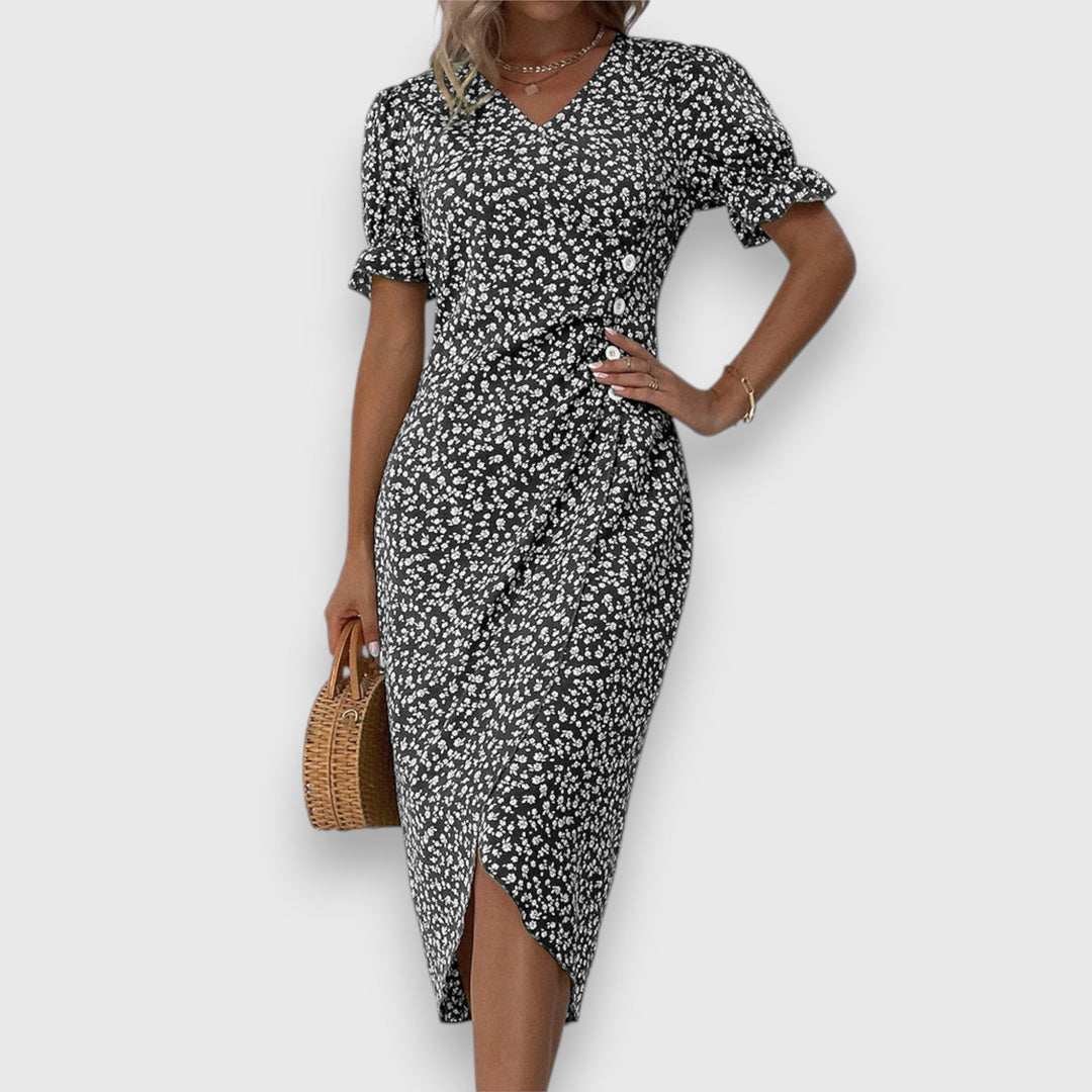 Women's Elegant Floral Dress - Timeless Charm for Any Occasion