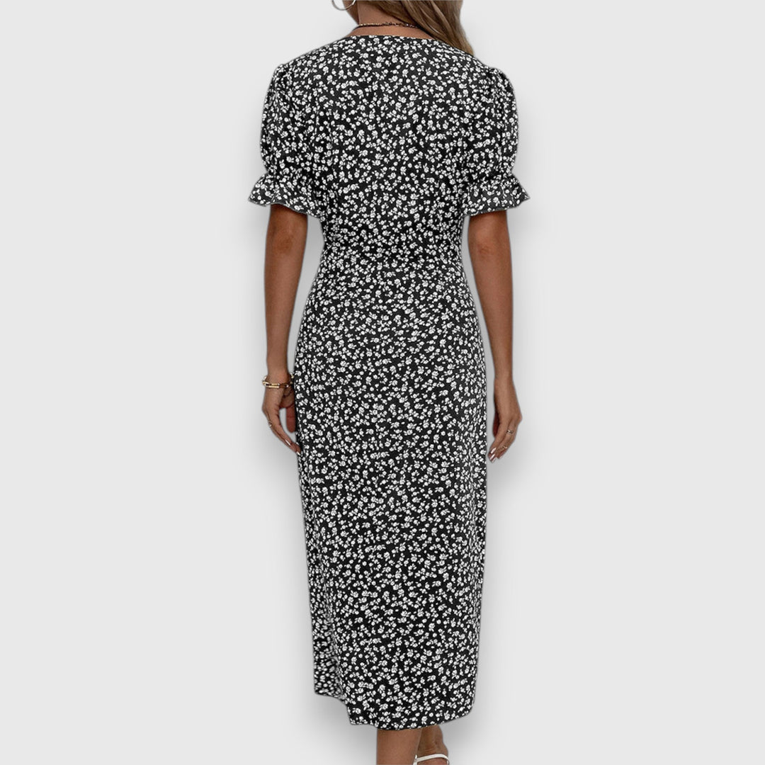 Women's Elegant Floral Dress - Timeless Charm for Any Occasion