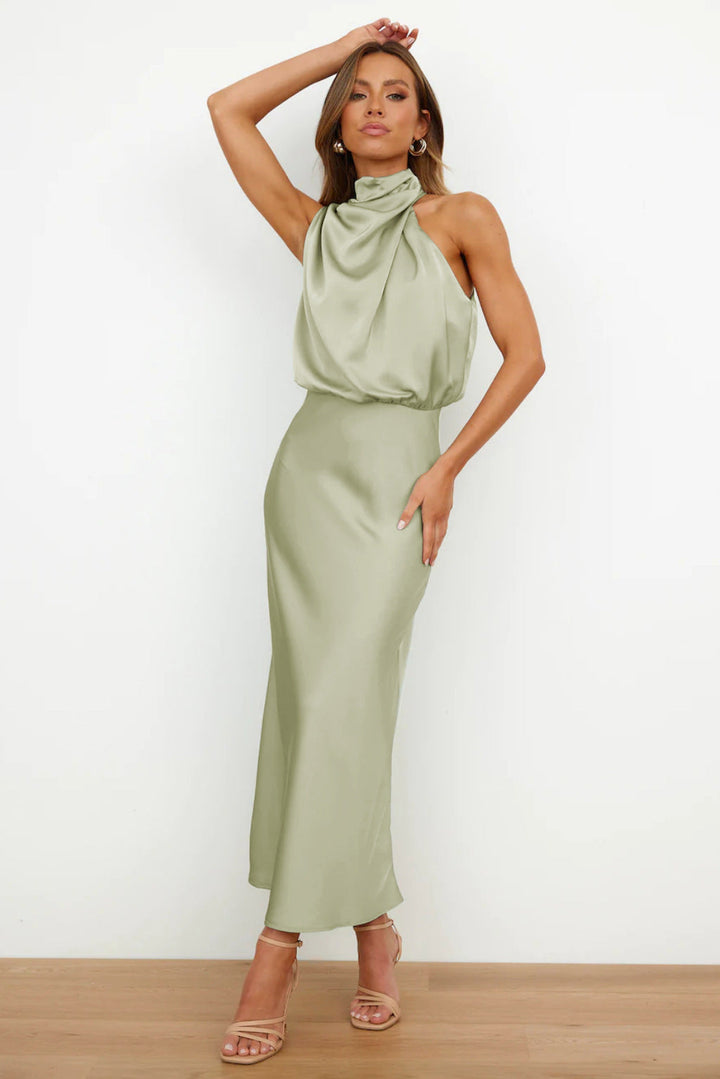Women's Sahara Draped Dress - Wedding Guest Elegance