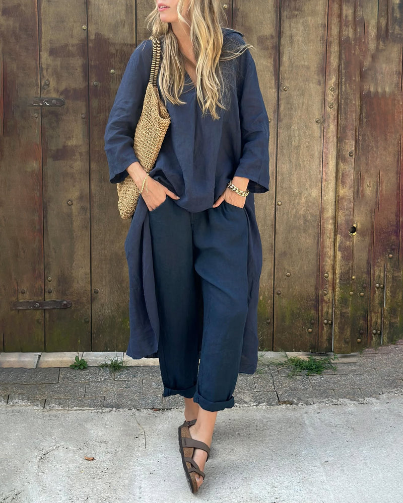 Women's Lightweight Stylish Two-Piece Set - Breezy Summer Elegance
