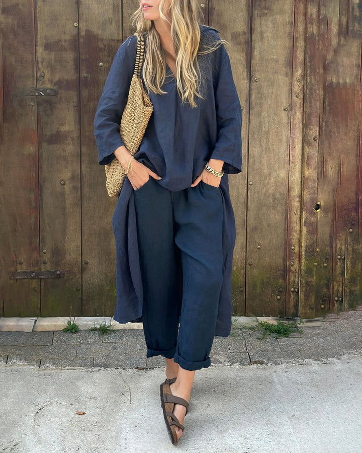 Women's Lightweight Stylish Two-Piece Set - Breezy Summer Elegance
