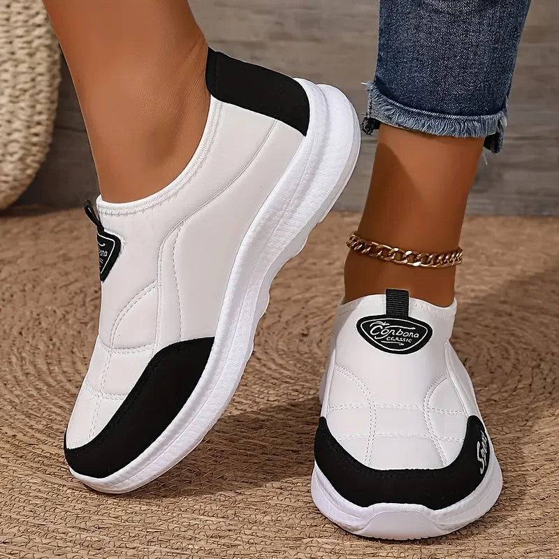Women's Breathable Slip-On Walking Sneakers - All-Day Comfort