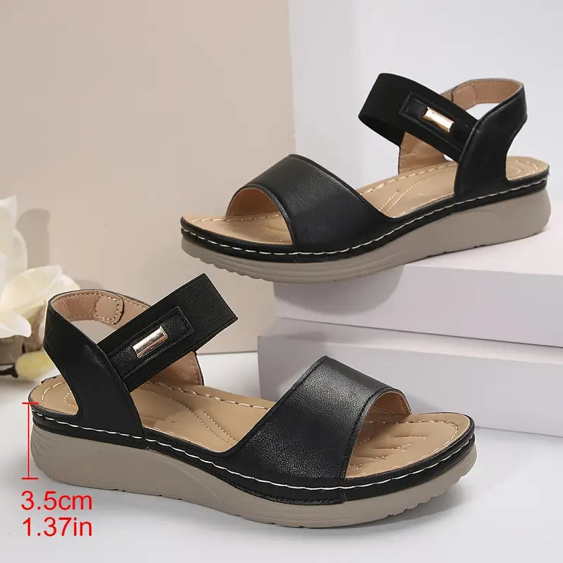 Women's Comfort Cushioned Wedge Sandals - All-Day Ease
