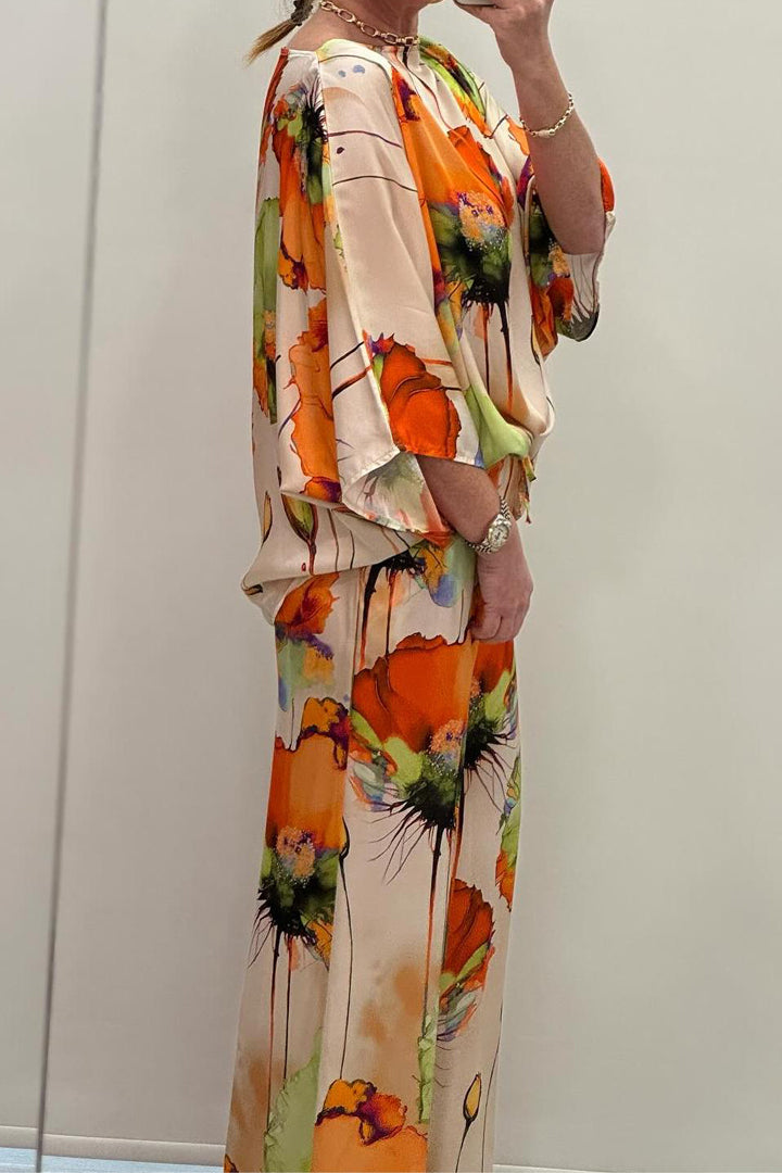 Women's Printed Two-Piece Set - Effortless Statement Style