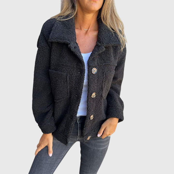Women's Casual Cozy Button-Up Jacket - Everyday Comfort