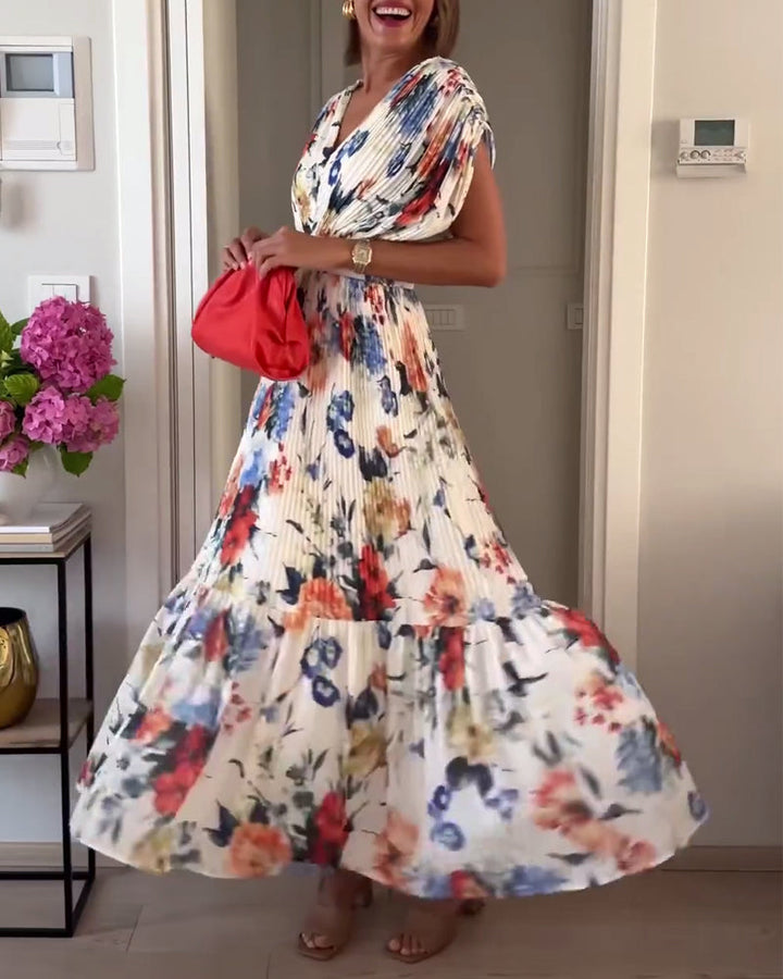 Women's Elegant Floral Dress - Timeless Style & Effortless Charm