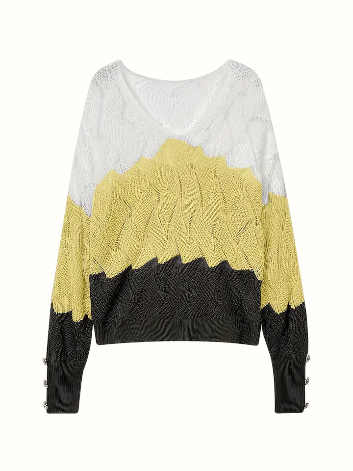 Women's Cozy Wave Knit Sweater - For Effortless Layering