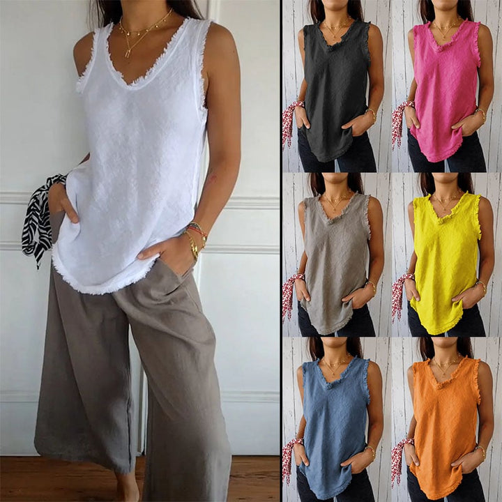 Women's Aeliana V-Neck Vest – Soft, Breathable Layering Piece