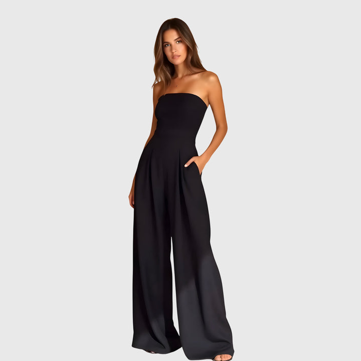 Women's Elegant Strapless Jumpsuit - Effortless Summer Style