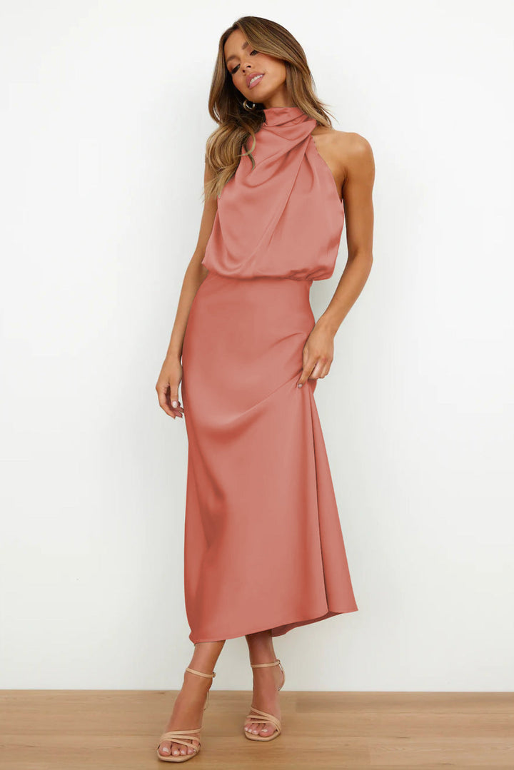 Women's Sahara Draped Dress - Wedding Guest Elegance