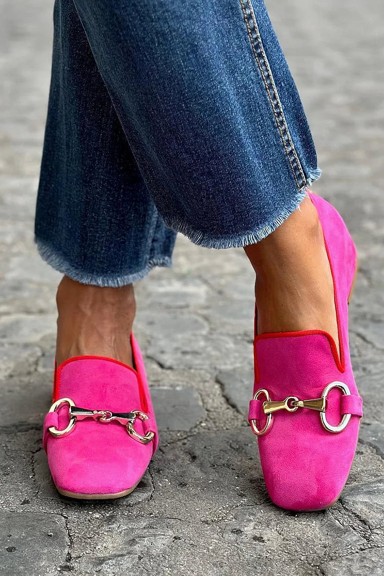 Women's Fluorescent Loafer with Metal Detail - Bold Everyday Style