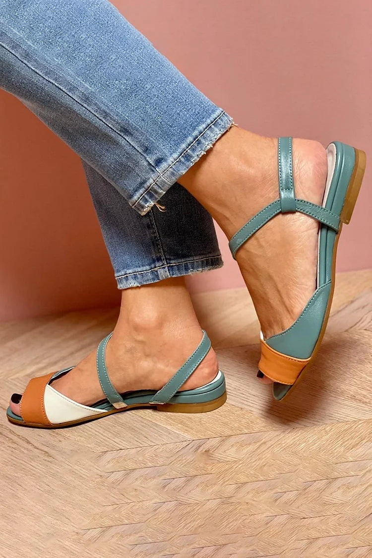 Women's Color Block Sandals - Playful Style with Everyday Comfort