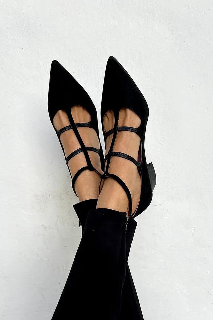 Women's Grace Strappy Pointed-Toe Heels – Elegant & Versatile