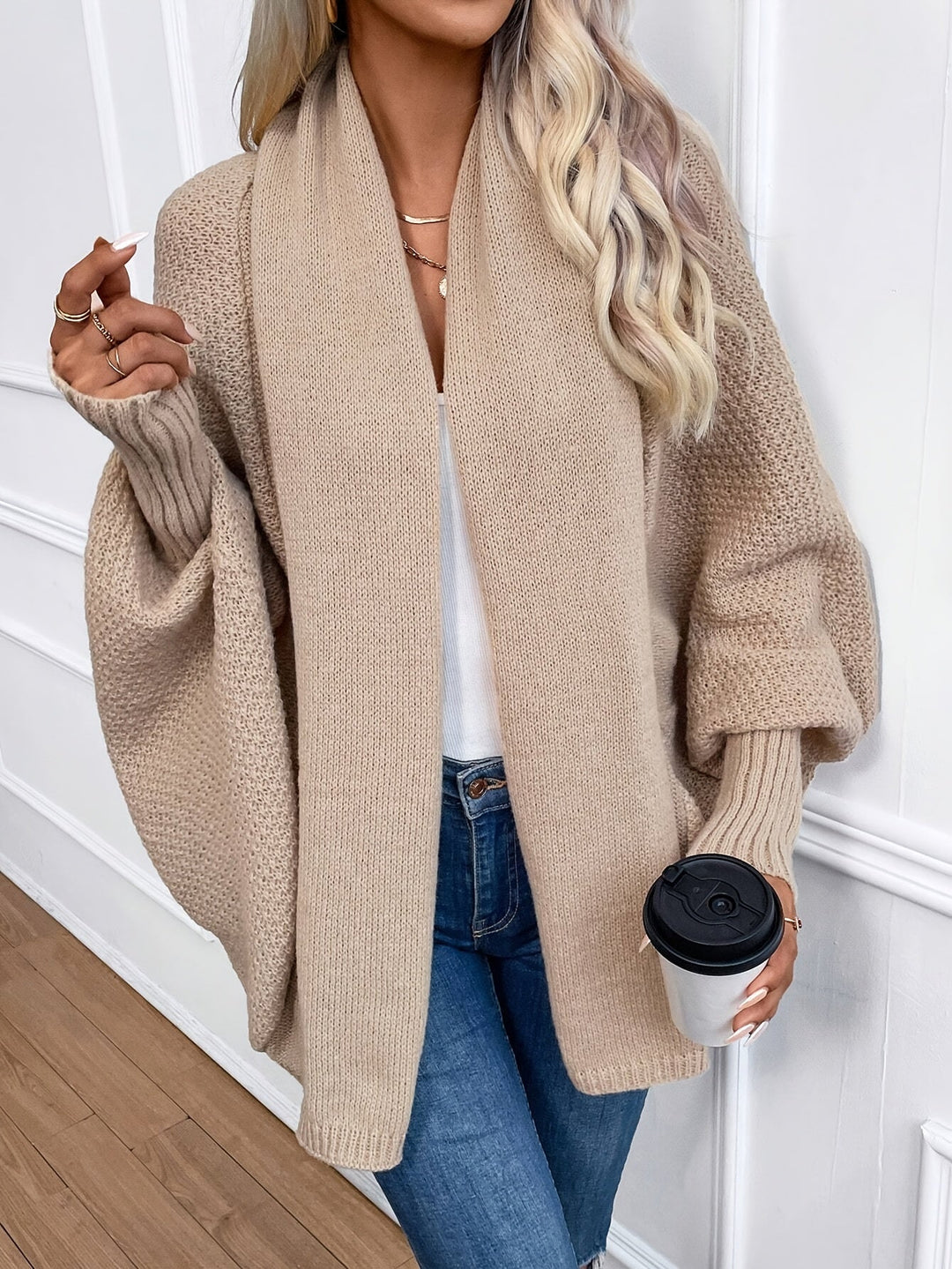 Women's Batwing Knit Cardigan - Effortless Layering Essential