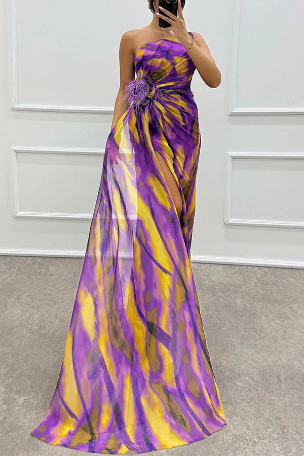 Women's Vibrant Draped Dress - Striking Summer Soirée