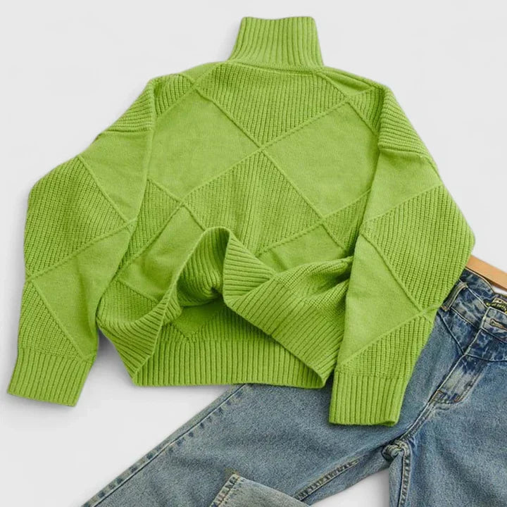 Women's Cozy Turtleneck Knit Sweater - Everyday Warmth