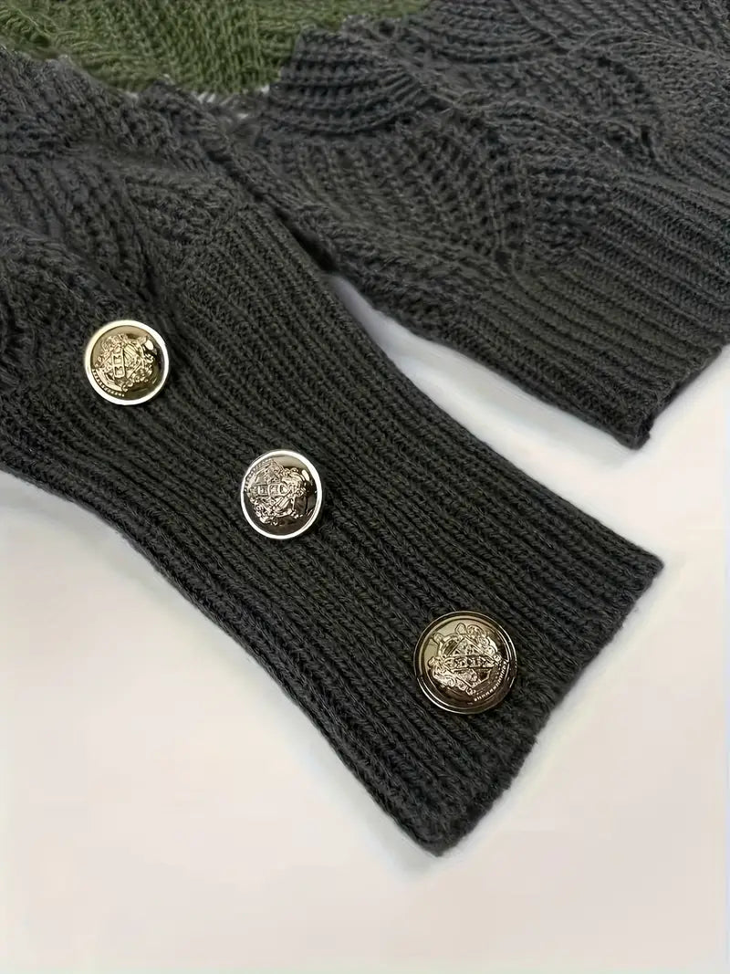 Women's Cozy Wave Knit Sweater - For Effortless Layering
