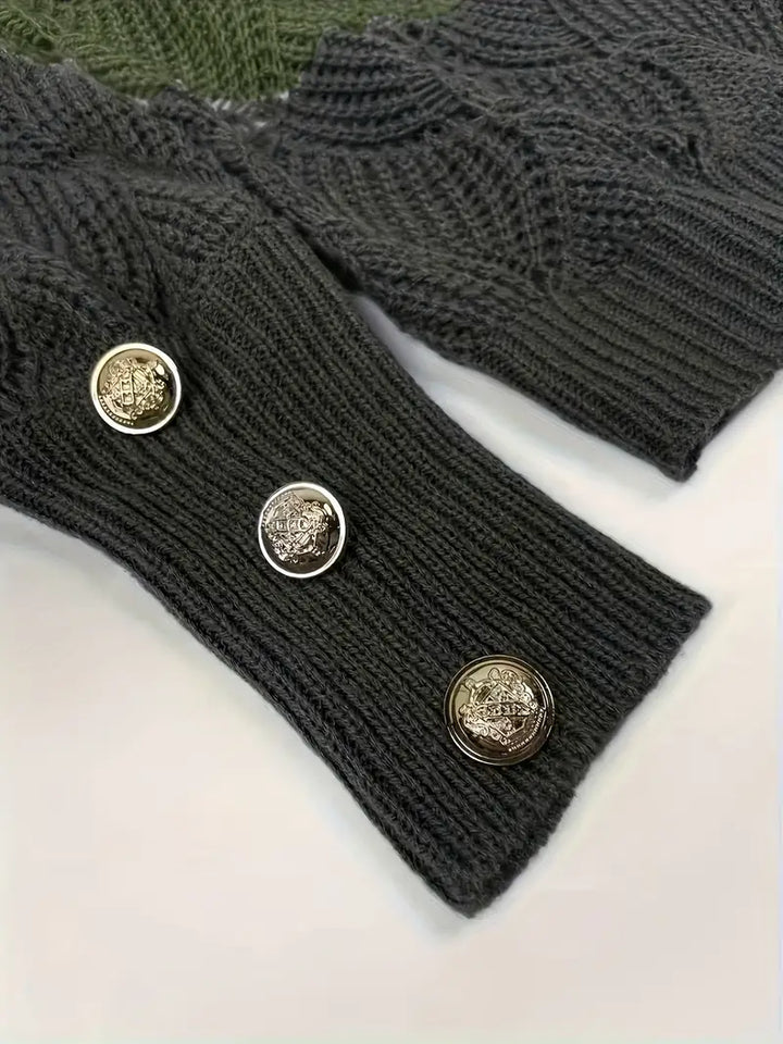 Women's Cozy Wave Knit Sweater - For Effortless Layering