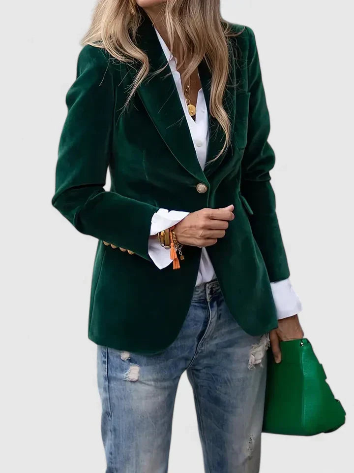 Women's Victoria Velvet Blazer - Elegant and Tailored Fit