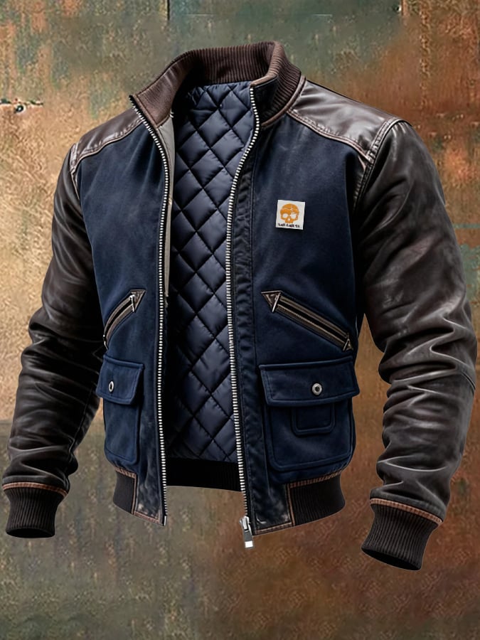 Men's Quilted Casual Jacket - Lightweight Insulation for Cool Days