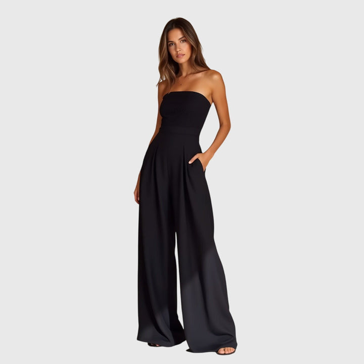 Women's Elegant Strapless Jumpsuit - Effortless Summer Style