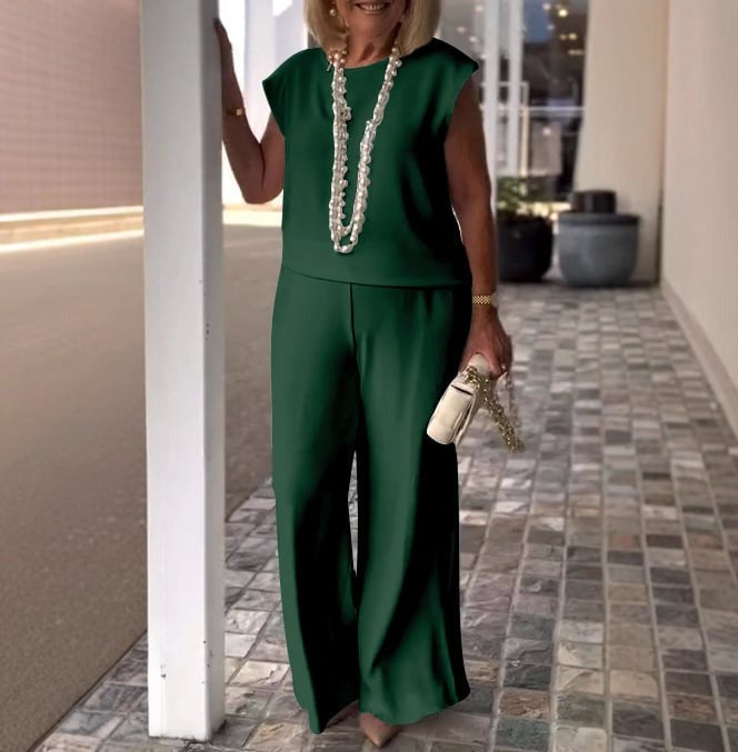 Women's Elegant Comfy Two-Piece Set - Effortless Polish