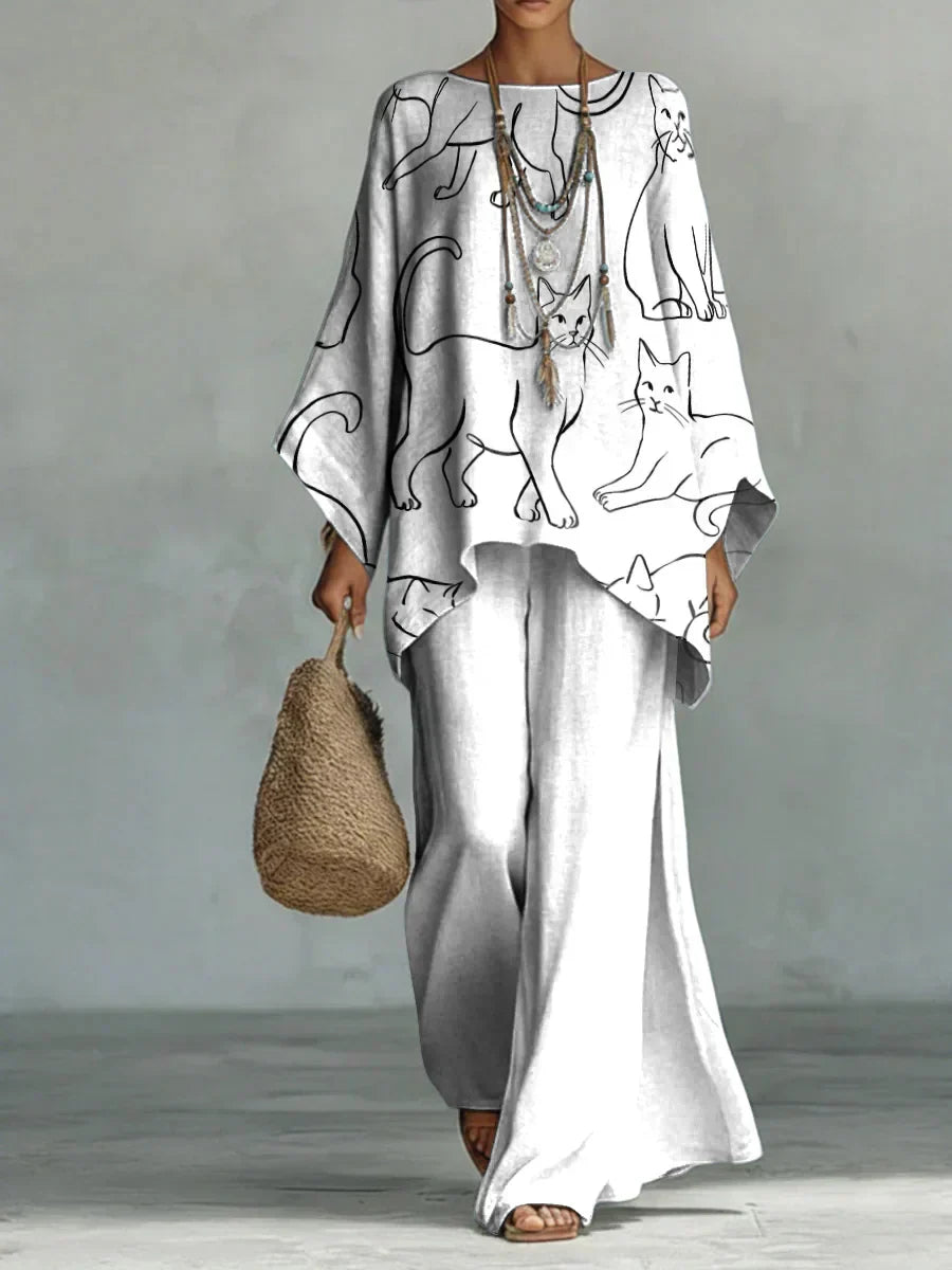 Women's Printed Comfort Set - Effortless Everyday Style