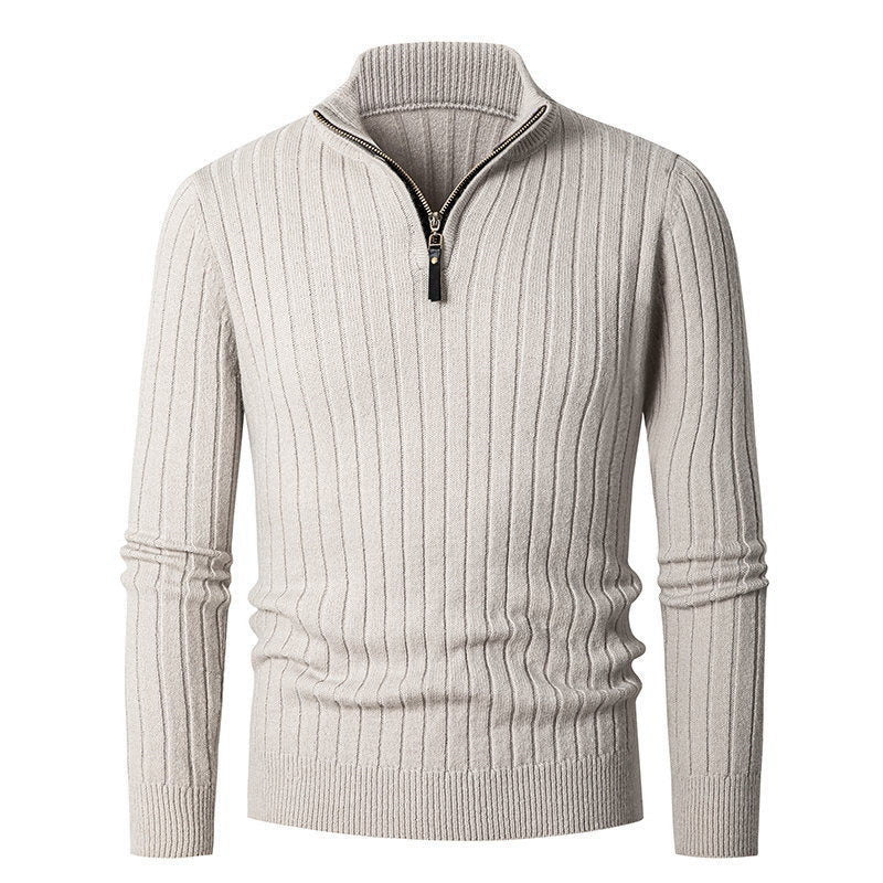Men's Zephyr Cashmere Half-Zip Jumper – Soft Knit Funnel Neck