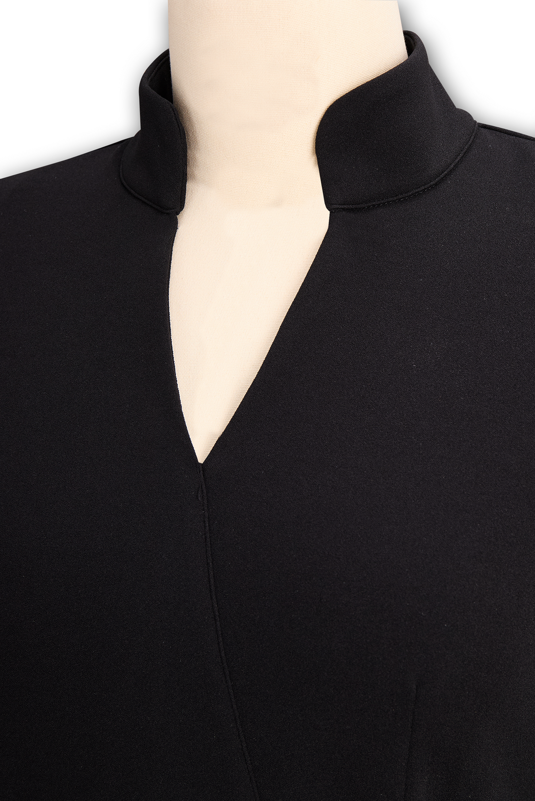 Women's Polyester Midi Dress - Mock Wrap & Belted Fit