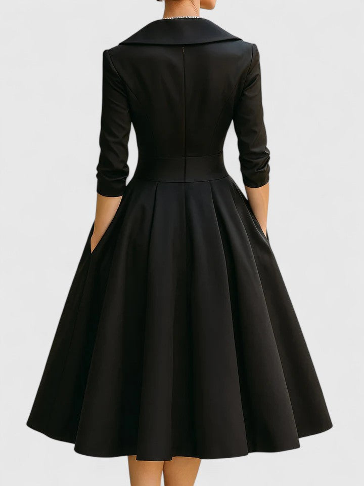 Women's Elegant Midi Dress - Effortless Style for Day or Night