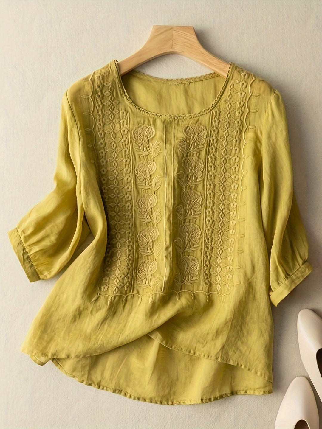 Women's Natalie Embroidered Blouse - Timeless Elegance