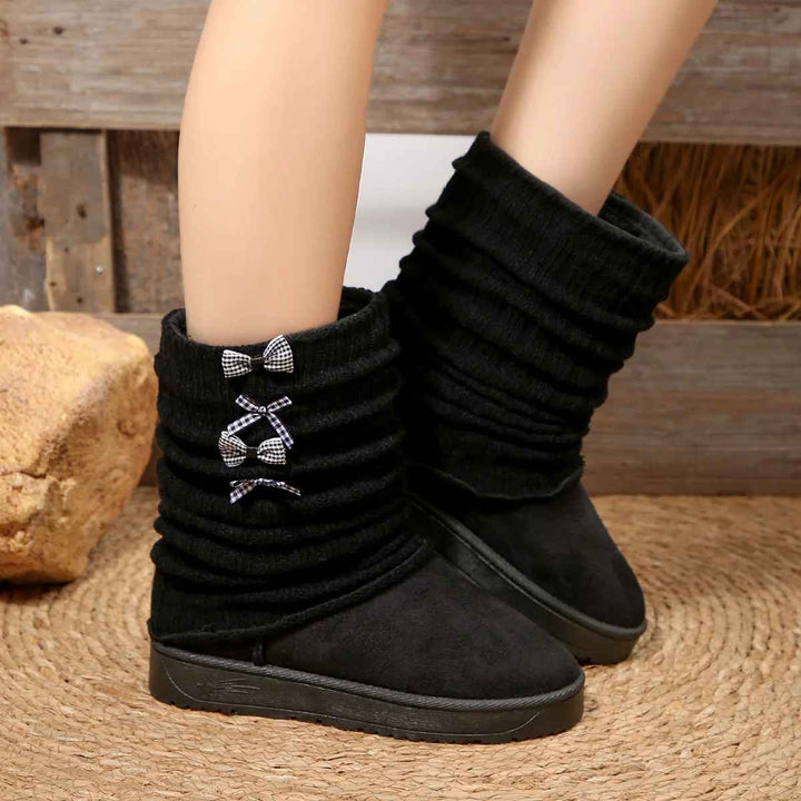 Women's Hana Bliss Plush Winter Boots - Cozy Bow Detail