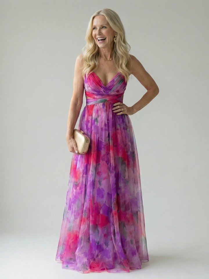 Women's Soft Wrap Maxi Dress – Flowing Silhouette for Warm Days