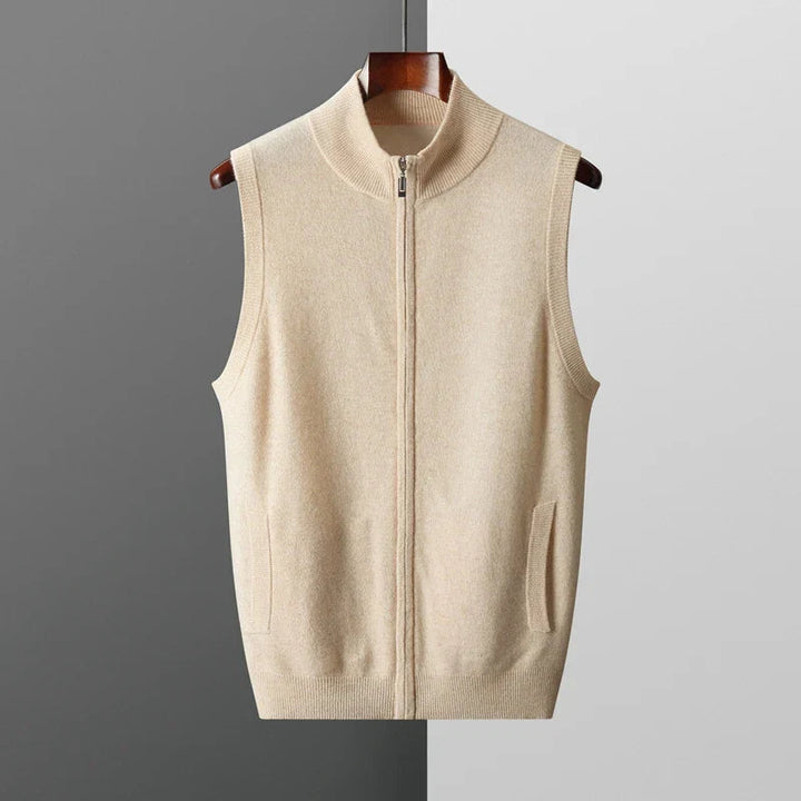 Men's Cashmere Gilet – Lightweight Zip Body Warmer Vest