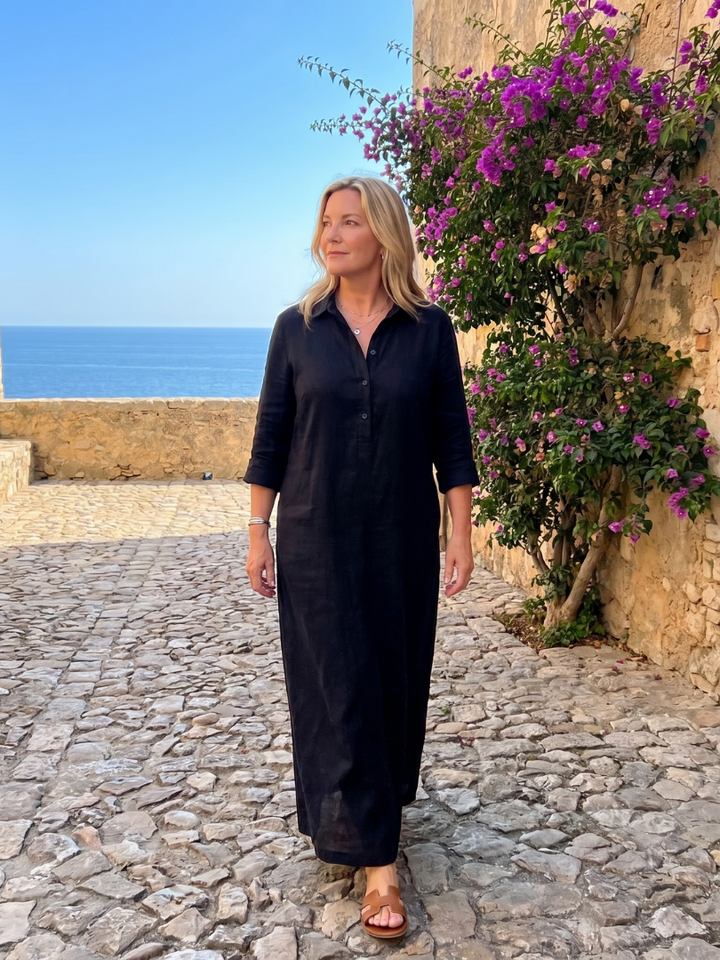 Women's Long Sleeve Relaxed Maxi Dress - Effortless Everyday Elegance