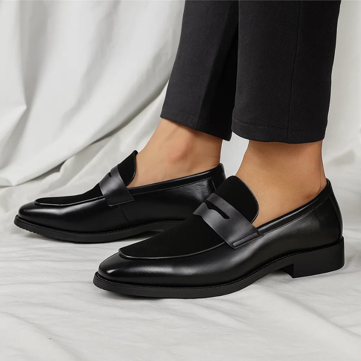 Men's Leather Penny Loafers – Italian Slip-On Shoes