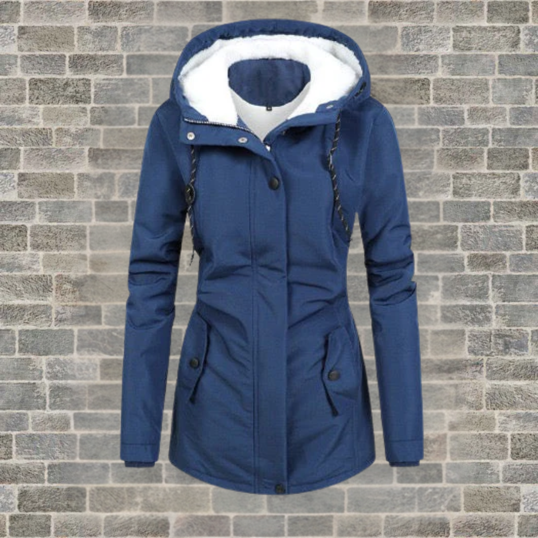 Women's Plush Lined Hooded Winter Jacket - Everyday Warmth