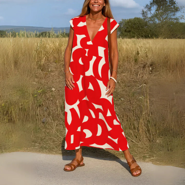 Women's Cutwork Detail Maxi Dress - Breezy Summer Style