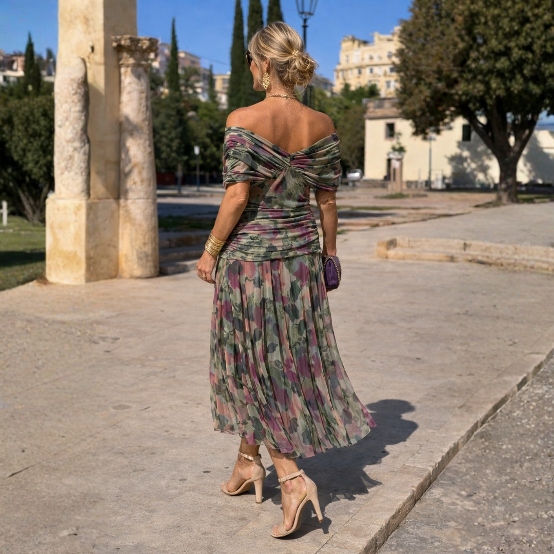 Women's Mikaela Off-Shoulder Maxi Dress - Effortless Evening