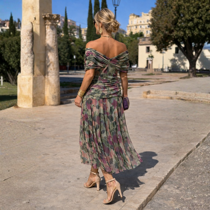 Women's Mikaela Off-Shoulder Maxi Dress - Effortless Evening