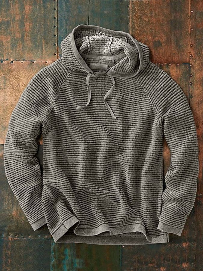 Women's Textured Knit Hoodie - Everyday Comfort and Style