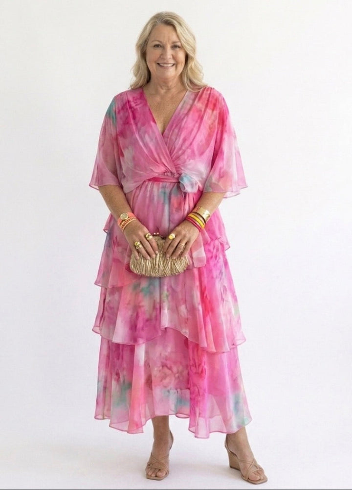 Women's Layered Floral Sun Dress - Effortless Summer Style