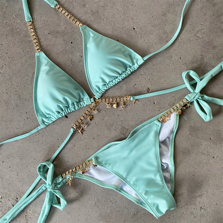 Women's Bikini with Beach Details - Summer Essential
