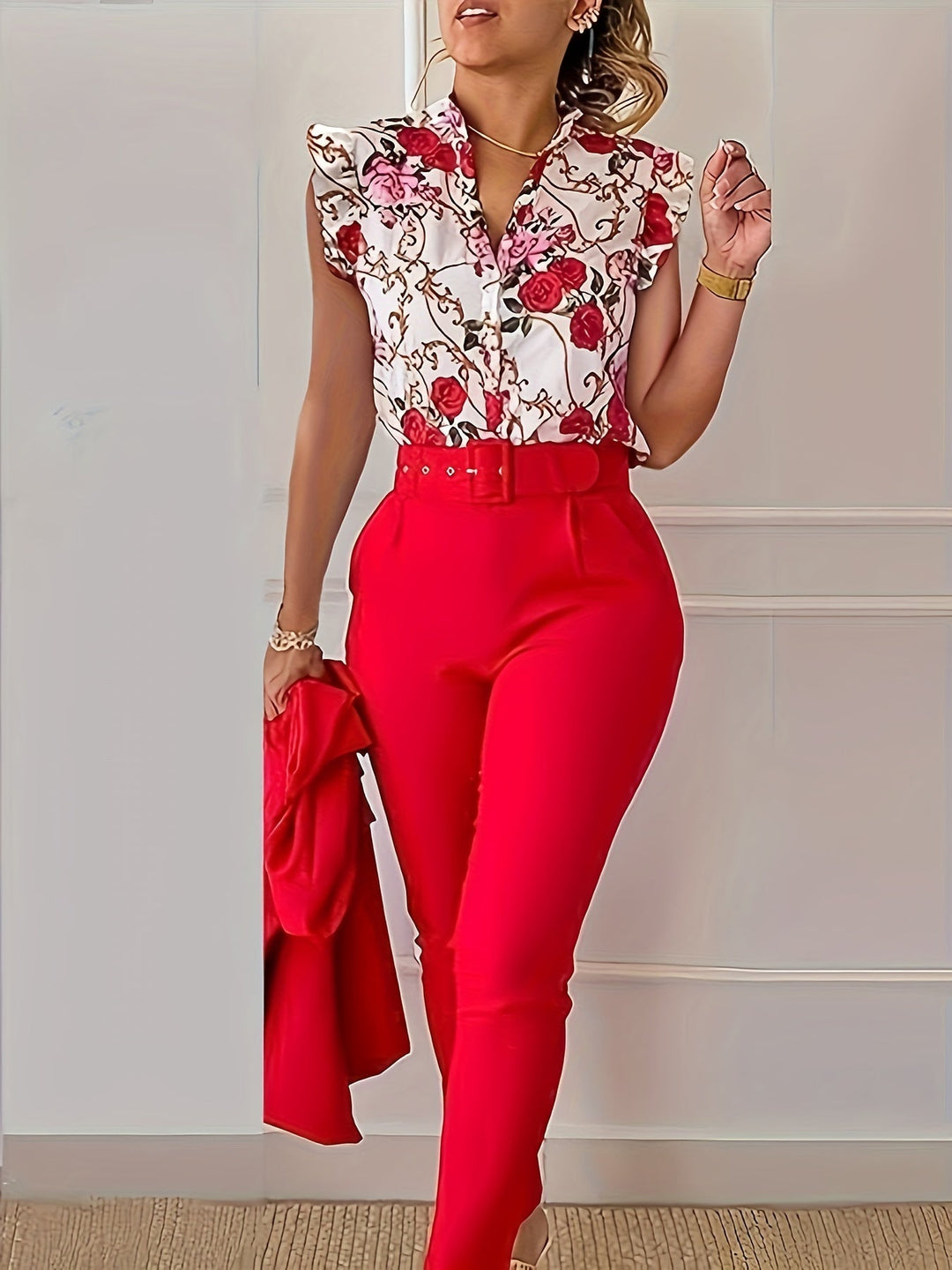 Women's Rainie Ruffle-Sleeve Set - Effortlessly Elegant
