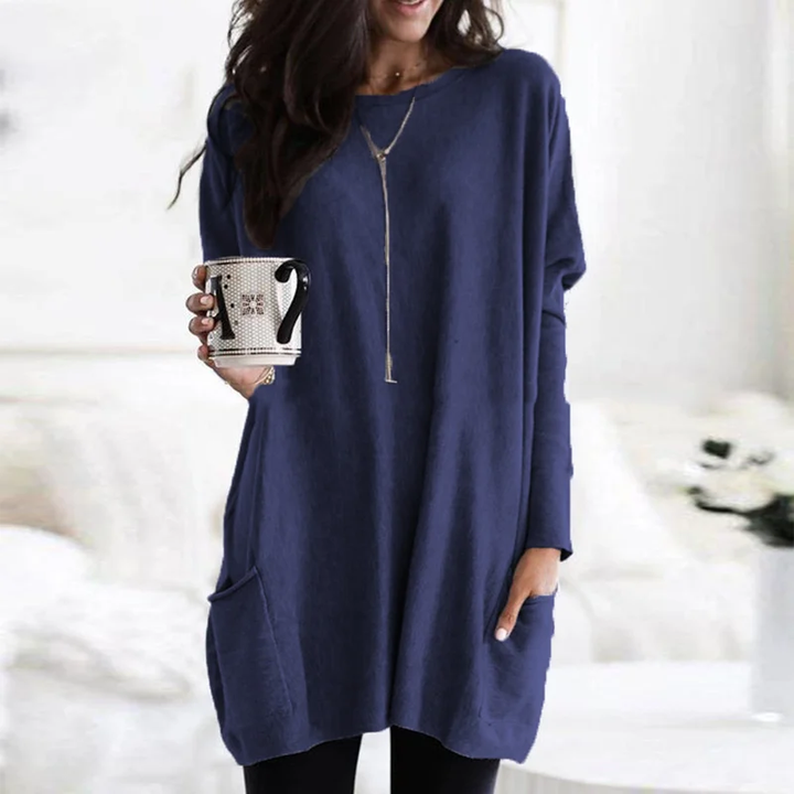 Women's Long-Sleeve Tunic - Effortless Comfort for Everyday