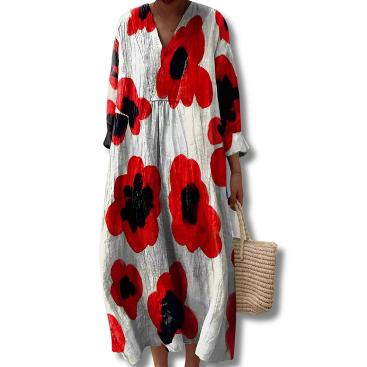 Women's Geometric Day Dress - Effortless Summer Comfort
