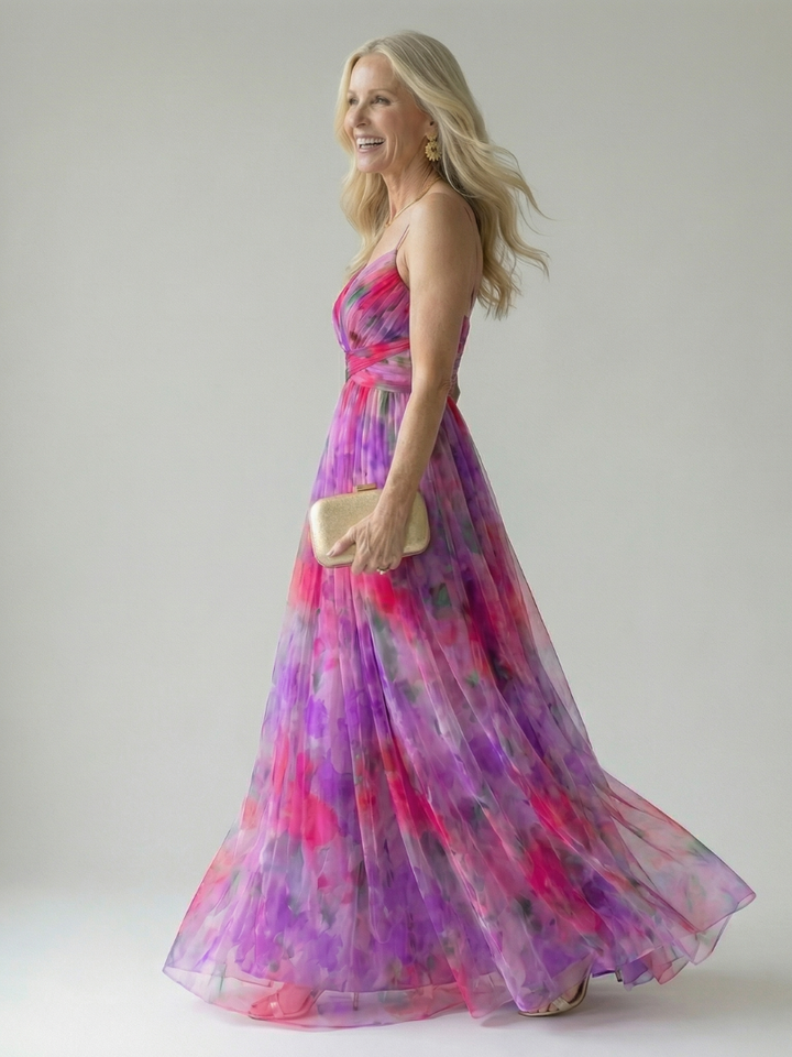 Women's Soft Wrap Maxi Dress – Flowing Silhouette for Warm Days