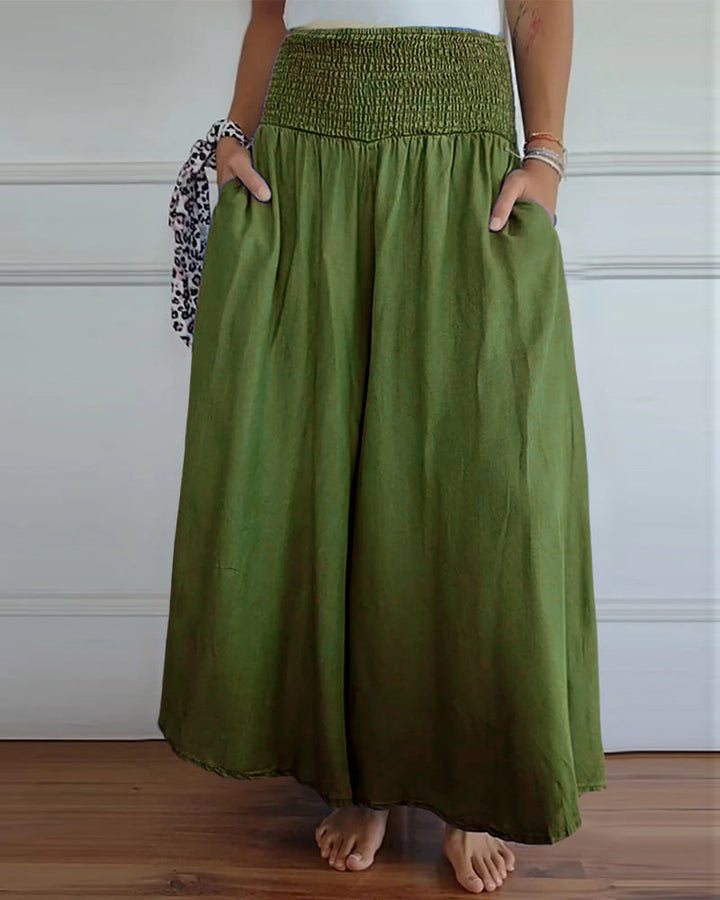 Women's Polyester Wide-Leg Trousers - Comfy & Breezy